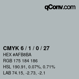 颜色代码: CMYK 6 / 1 / 0 / 27 | qconv.com