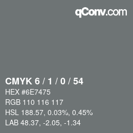 Color code: CMYK 6 / 1 / 0 / 54 | qconv.com