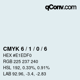 颜色代码: CMYK 6 / 1 / 0 / 6 | qconv.com