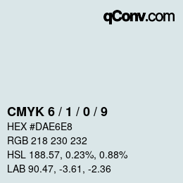 Color code: CMYK 6 / 1 / 0 / 9 | qconv.com