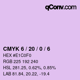 Color code: CMYK 6 / 20 / 0 / 6 | qconv.com