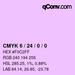 カラーコード: CMYK 6 / 24 / 0 / 0 | qconv.com