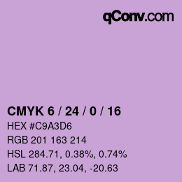 カラーコード: CMYK 6 / 24 / 0 / 16 | qconv.com