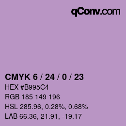 颜色代码: CMYK 6 / 24 / 0 / 23 | qconv.com