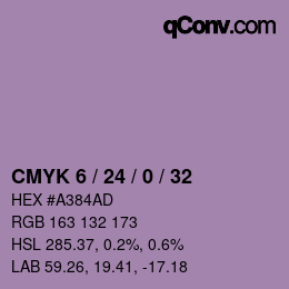 カラーコード: CMYK 6 / 24 / 0 / 32 | qconv.com