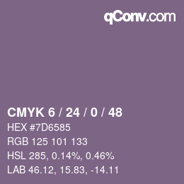 Color code: CMYK 6 / 24 / 0 / 48 | qconv.com