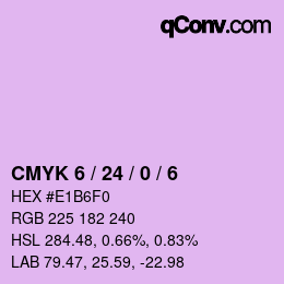 カラーコード: CMYK 6 / 24 / 0 / 6 | qconv.com