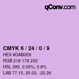 カラーコード: CMYK 6 / 24 / 0 / 9 | qconv.com