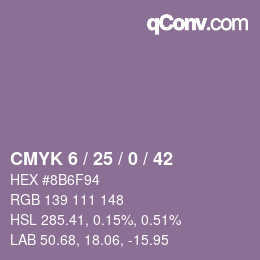 Color code: CMYK 6 / 25 / 0 / 42 | qconv.com
