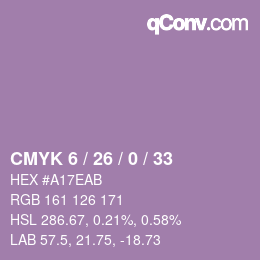 Color code: CMYK 6 / 26 / 0 / 33 | qconv.com