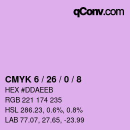カラーコード: CMYK 6 / 26 / 0 / 8 | qconv.com