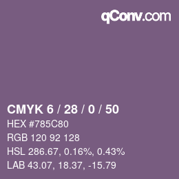 Color code: CMYK 6 / 28 / 0 / 50 | qconv.com