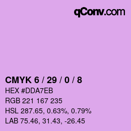カラーコード: CMYK 6 / 29 / 0 / 8 | qconv.com