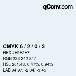 Color code: CMYK 6 / 2 / 0 / 3 | qconv.com