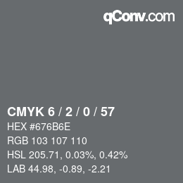 Color code: CMYK 6 / 2 / 0 / 57 | qconv.com