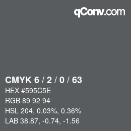 Código de color: CMYK 6 / 2 / 0 / 63 | qconv.com