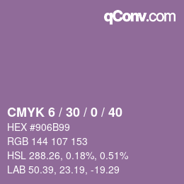 Farbcode: CMYK 6 / 30 / 0 / 40 | qconv.com