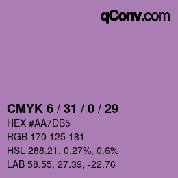 颜色代码: CMYK 6 / 31 / 0 / 29 | qconv.com