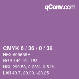 颜色代码: CMYK 6 / 36 / 0 / 38 | qconv.com