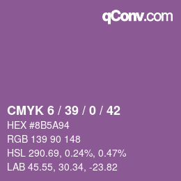 カラーコード: CMYK 6 / 39 / 0 / 42 | qconv.com