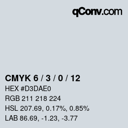 カラーコード: CMYK 6 / 3 / 0 / 12 | qconv.com