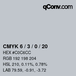 Color code: CMYK 6 / 3 / 0 / 20 | qconv.com