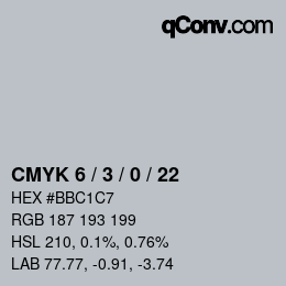 Color code: CMYK 6 / 3 / 0 / 22 | qconv.com