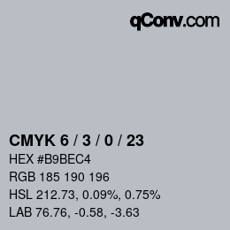Color code: CMYK 6 / 3 / 0 / 23 | qconv.com