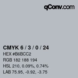 Color code: CMYK 6 / 3 / 0 / 24 | qconv.com