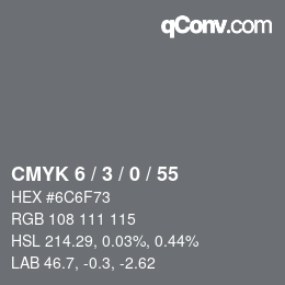 Color code: CMYK 6 / 3 / 0 / 55 | qconv.com