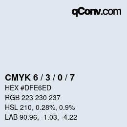 カラーコード: CMYK 6 / 3 / 0 / 7 | qconv.com