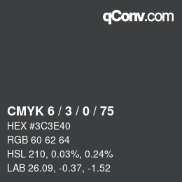 Color code: CMYK 6 / 3 / 0 / 75 | qconv.com