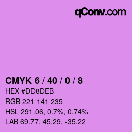 カラーコード: CMYK 6 / 40 / 0 / 8 | qconv.com