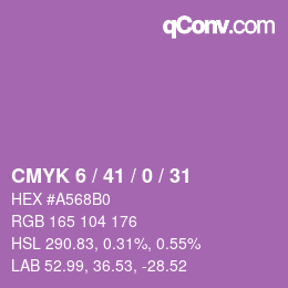 颜色代码: CMYK 6 / 41 / 0 / 31 | qconv.com