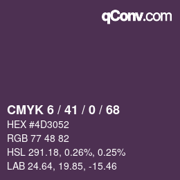 カラーコード: CMYK 6 / 41 / 0 / 68 | qconv.com