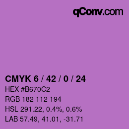 颜色代码: CMYK 6 / 42 / 0 / 24 | qconv.com