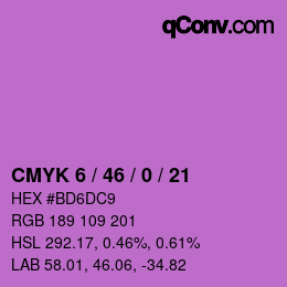 颜色代码: CMYK 6 / 46 / 0 / 21 | qconv.com