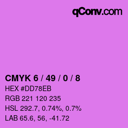 カラーコード: CMYK 6 / 49 / 0 / 8 | qconv.com