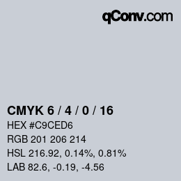 Color code: CMYK 6 / 4 / 0 / 16 | qconv.com