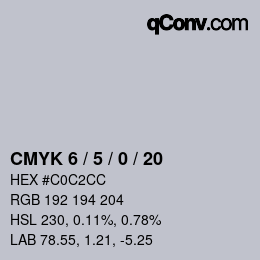 Color code: CMYK 6 / 5 / 0 / 20 | qconv.com