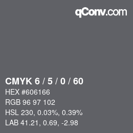 Color code: CMYK 6 / 5 / 0 / 60 | qconv.com