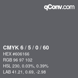 Color code: CMYK 6 / 5 / 0 / 60 | qconv.com