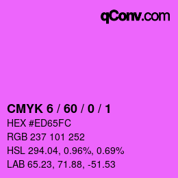 カラーコード: CMYK 6 / 60 / 0 / 1 | qconv.com