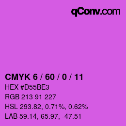 カラーコード: CMYK 6 / 60 / 0 / 11 | qconv.com