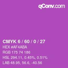 颜色代码: CMYK 6 / 60 / 0 / 27 | qconv.com