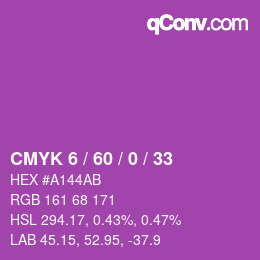 カラーコード: CMYK 6 / 60 / 0 / 33 | qconv.com