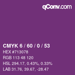 カラーコード: CMYK 6 / 60 / 0 / 53 | qconv.com