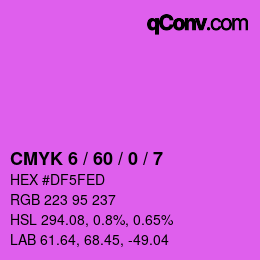 カラーコード: CMYK 6 / 60 / 0 / 7 | qconv.com
