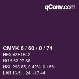 カラーコード: CMYK 6 / 60 / 0 / 74 | qconv.com