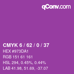カラーコード: CMYK 6 / 62 / 0 / 37 | qconv.com